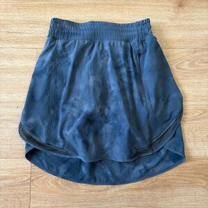 Lululemon Athletic Hotty Hot HR Skirt Long Diamond Dye Grey Women’s Size 4